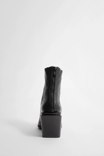 Ann Demeulemeester Leather Ankle Boots In Black
