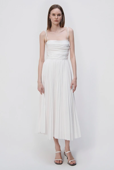 Shop Jonathan Simkhai Caroline Midi Dress In White