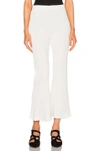 PROENZA SCHOULER MICRO PLEAT FLARE KNIT PANTS IN WHITE.,R162764 KY054