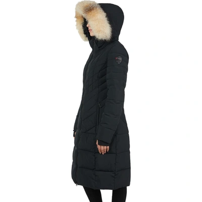 Shop Pajar Aubrey Womens Quilted Fur Trim Puffer Coat In Black