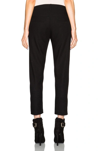 Shop Ann Demeulemeester Cropped Trousers In Black