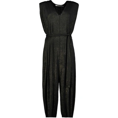 Shop Bishop + Young Harlowe Womens Shimmer Cropped Jumpsuit In Black
