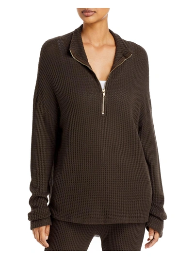 Shop N:philanthropy Orly Womens Knit Zipper Pullover Sweater In Black
