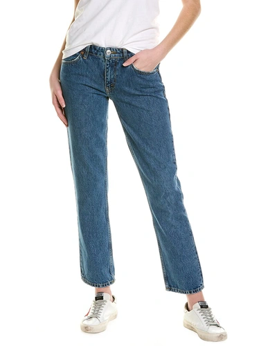 Shop Re/done 70's Blue Mere Low-rise Straight Jean