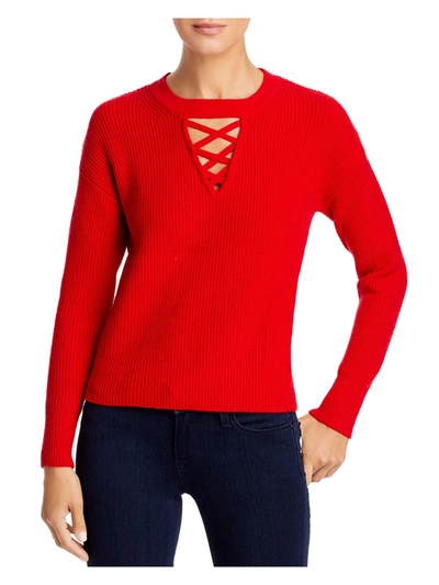 Shop Single Thread Womens Criss Cross Knit Pullover Sweater In Red