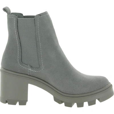 Shop Splendid Melisa Womens Suede Block Heel Chelsea Boots In Grey