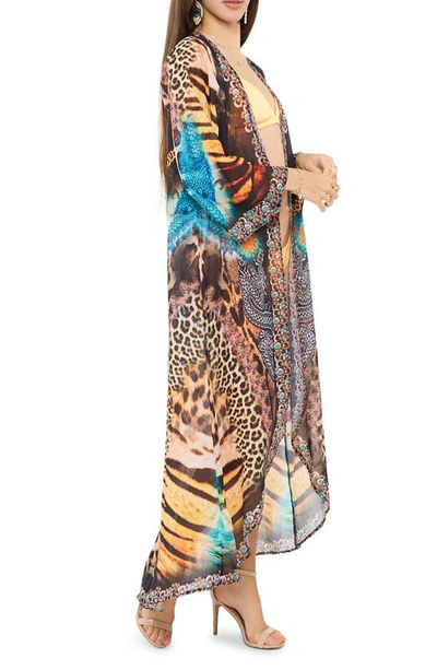 Ranee's Black Animal Duster In Black