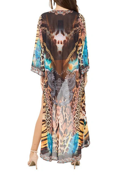 Ranee's Black Animal Duster In Black