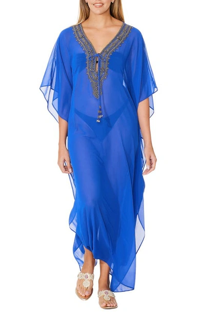 Shop Ranee's Embellished Cover-up In Royal Blue