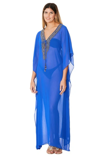 Shop Ranee's Embellished Cover-up In Royal Blue