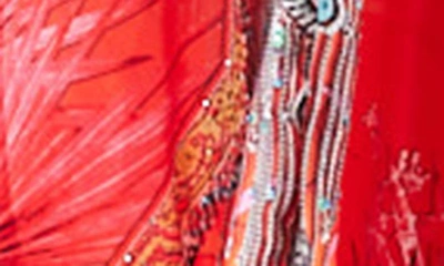 Ranee's Bright Orange Tropical Duster In Orange