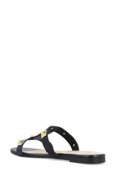 Shop Journee Collection Kendall Studded Tru Comfort Slide Sandal In Black