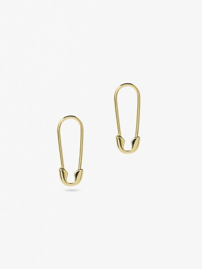 Shop Ana Luisa Safety Pin Earrings In Silver