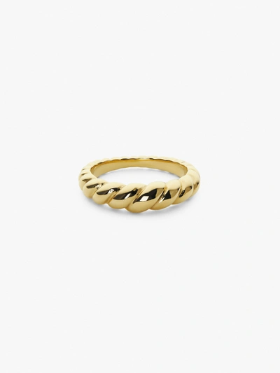 Shop Ana Luisa Gold Twist Ring In Gold/zirconia