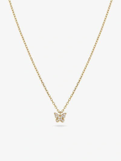 Shop Ana Luisa Butterfly Necklace In Gold/zirconia
