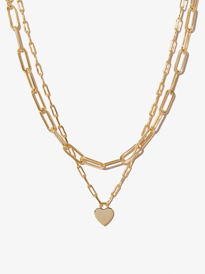 Shop Ana Luisa Heart Necklace Set In Gold
