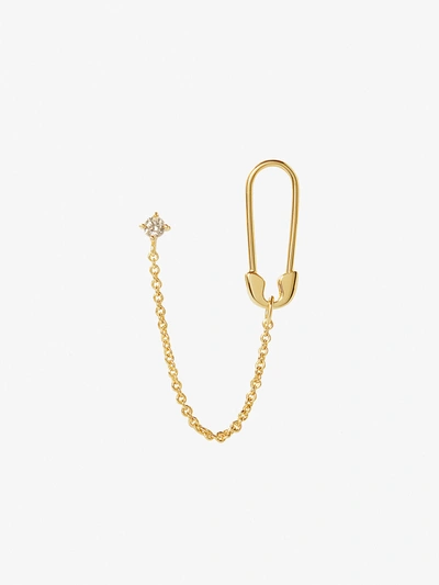 Shop Ana Luisa Safety Pin Chain Earring In Gold