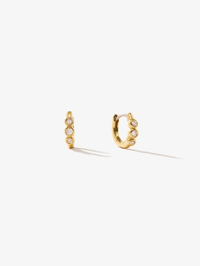 Shop Ana Luisa Diamond Huggie Earrings In Gold