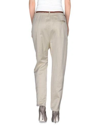 Shop High Casual Pants In Ivory