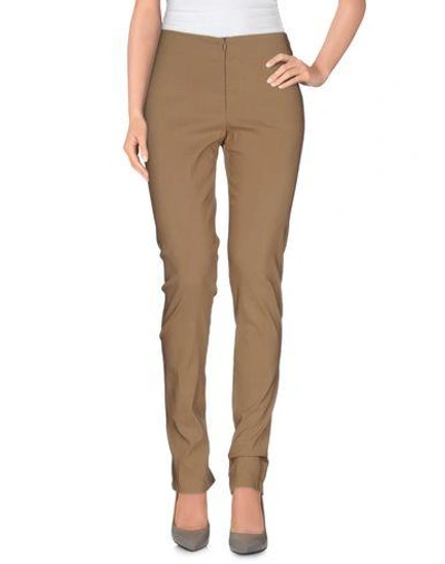 Shop Liviana Conti Casual Pants In Khaki