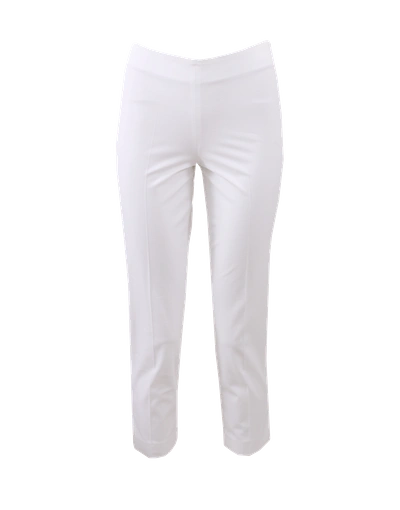 Brunello Cucinelli Cotton Side Zip Pant In White
