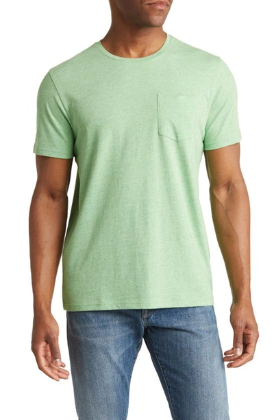 Shop Abound Pocket Crewneck T-shirt In Green Fern Reverse Chill