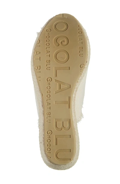 Shop Chocolat Blu Platform Wedge Sandal In Natural Linen
