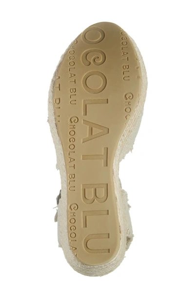 Shop Chocolat Blu Wedge Espadrille Sandal In Natural Linen