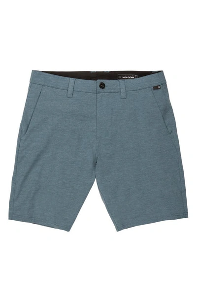 Shop Volcom Kids' Cross Shred Static Shorts In Cruzer Blue