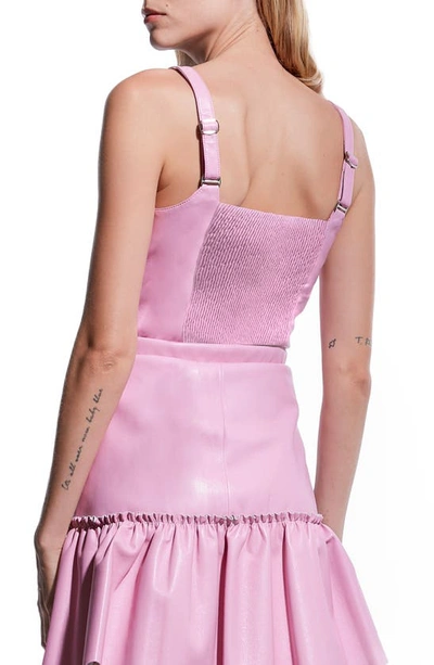 Shop As By Df Clementine Reycled Leather Blend Tank In Paris Pink