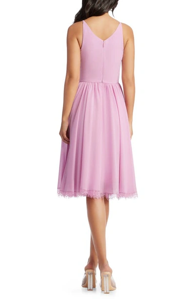 Dress The Population Alicia Lavender Midi Dress In Lavender