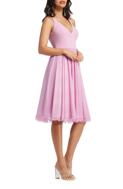 Dress The Population Alicia Lavender Midi Dress In Lavender