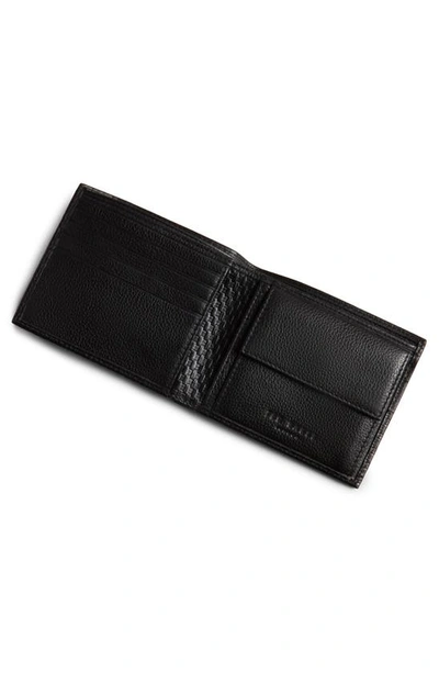 Shop Ted Baker Romul Textured Bifold Wallet In Black