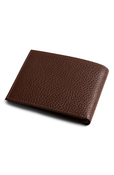 Shop Ted Baker Colorblock Leather Bifold Wallet In Brown