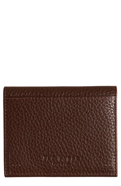 Shop Ted Baker Pannal Colour Leather Card Holder In Brown