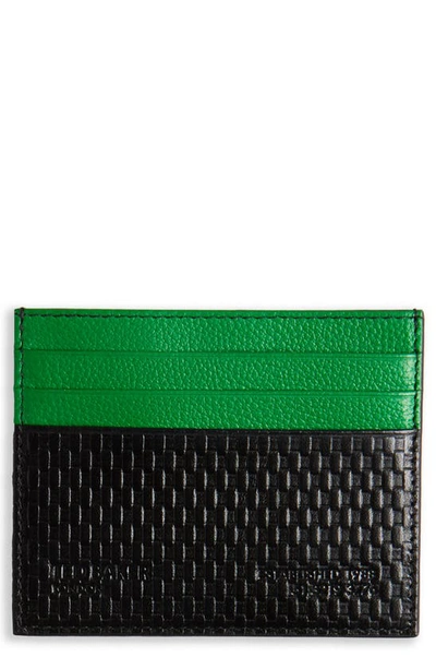 Shop Ted Baker Dirk Textured Leather Card Holder In Green