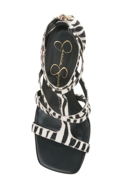 Shop Jessica Simpson Aaralyn Strappy Sandal In Black/ White