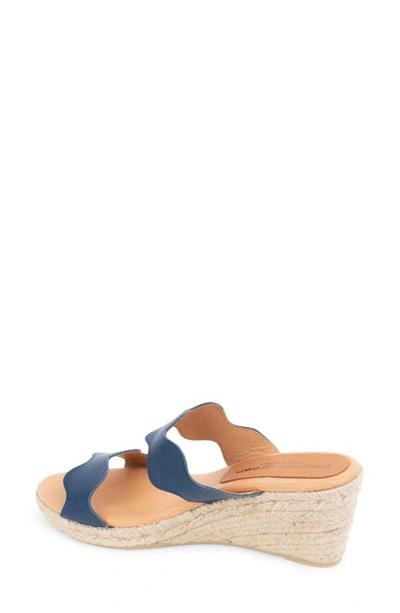 Shop Patricia Green Palm Beach Espadrille Wedge Sandal In Navy
