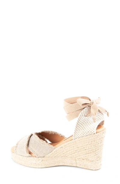 Patricia Green Freya Criss-cross Ankle Wrap Espadrille Sandal In Natural