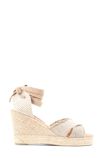 Patricia Green Freya Criss-cross Ankle Wrap Espadrille Sandal In Natural