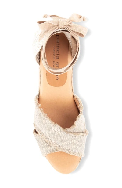 Patricia Green Freya Criss-cross Ankle Wrap Espadrille Sandal In Natural