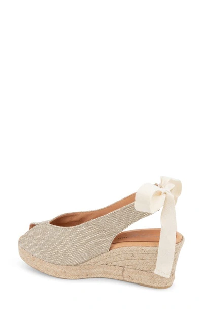 Patricia Green Dolce Espadrille Wedge Sandal In Natural Lurex