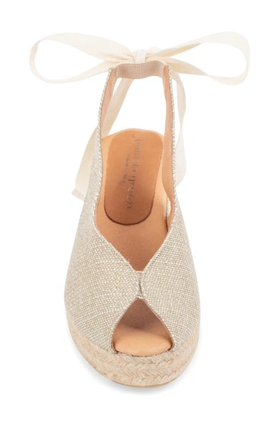 Patricia Green Dolce Espadrille Wedge Sandal In Natural Lurex