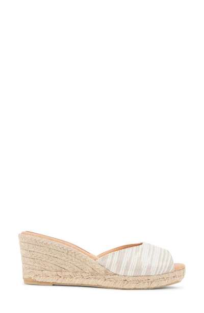 Patricia Green Verona Slip On Espadrille Sandal In Metallic Pearl
