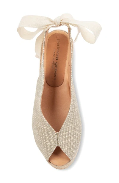 Patricia Green Dolce Espadrille Wedge Sandal In Natural Lurex