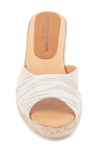 Patricia Green Verona Slip On Espadrille Sandal In Metallic Pearl