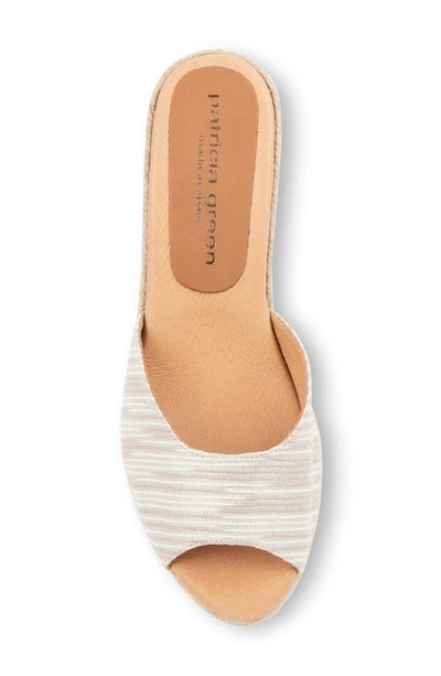 Patricia Green Verona Slip On Espadrille Sandal In Metallic Pearl