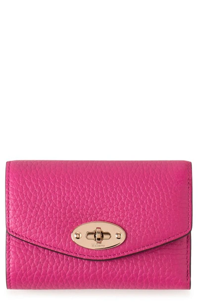 Mulberry Darley Folded Leather Wallet In  Pink