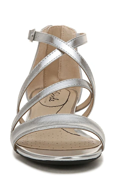 Shop Lifestride Yolanda Wedge Sandal In Silver