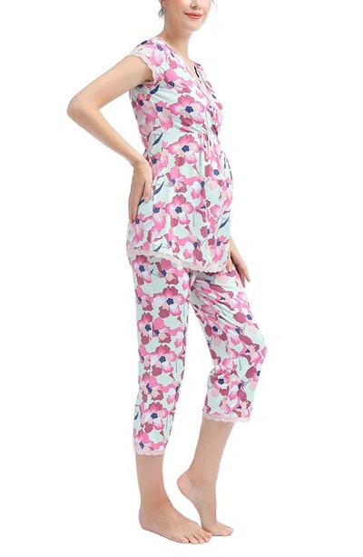 Kimi And Kai Kimi & Kai Addison Nursing/maternity Pajamas In Parfait Pink